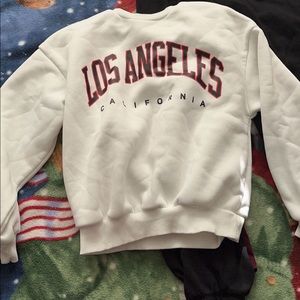 In need of selling. White Los Angeles crew neck from SHEIN